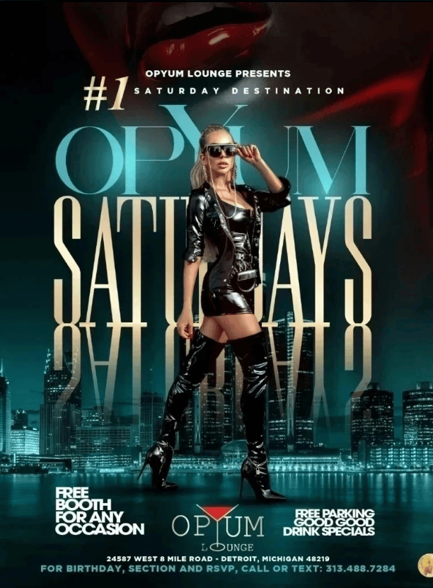 Opyum, Nightclub, Detroit Club, half off drinks